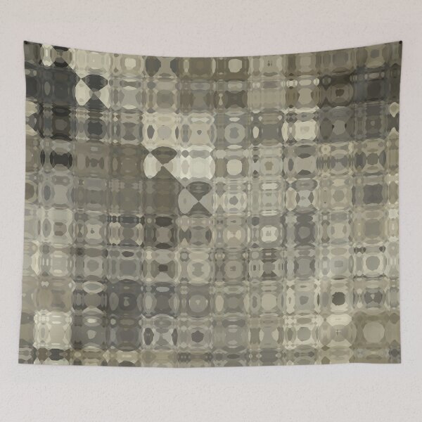 Item preview, Artistic and Creative Abstract Square and Tile Intricate Design Pattern in Beige designed and sold by Trevor Hirst.