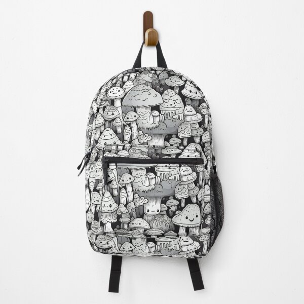 Item preview, Cute Seamless Mushroom Pattern, Black and White designed and sold by AdrianGrosu.