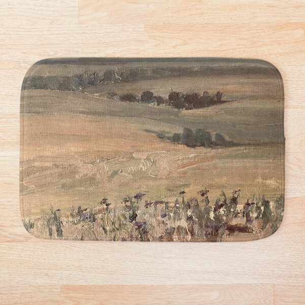 Aperçu de l'œuvre Paysage vintage en sourdine champ de fleurs sauvages huile sur toile créée et vendue par GalleryDigitals.