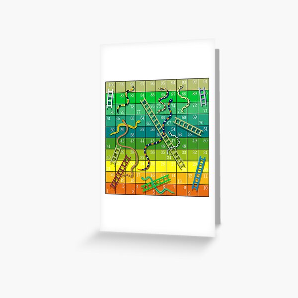 Snakes and Ladders Greeting Card