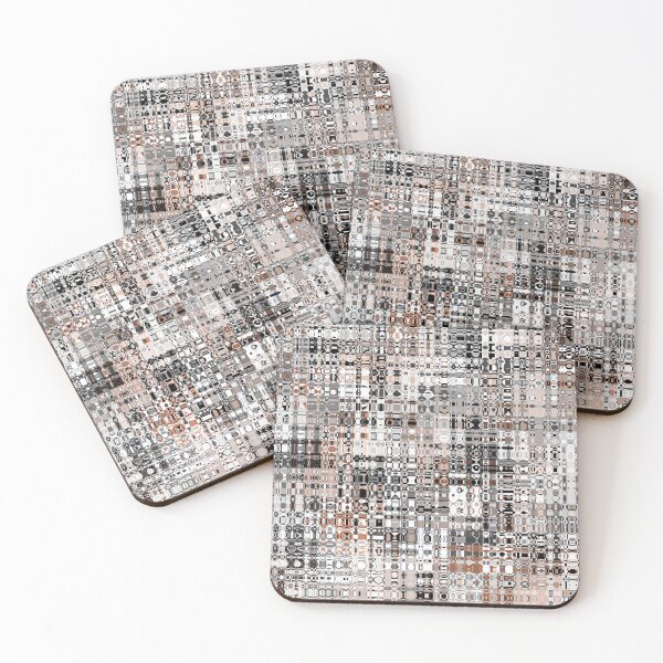 Item preview, Artistic and Creative Abstract Square and Tile Intricate Design Pattern in Terracotta designed and sold by Trevor Hirst.