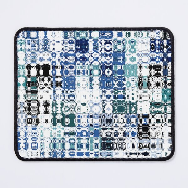 Item preview, Artistic and Creative Abstract Square and Tile Intricate Design Pattern in Blue designed and sold by Trevor Hirst.