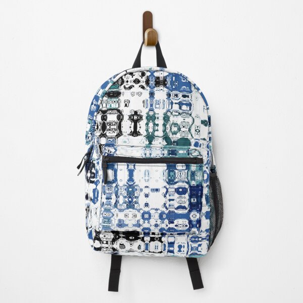 Item preview, Artistic and Creative Abstract Square and Tile Intricate Design Pattern in Blue designed and sold by Trevor Hirst.
