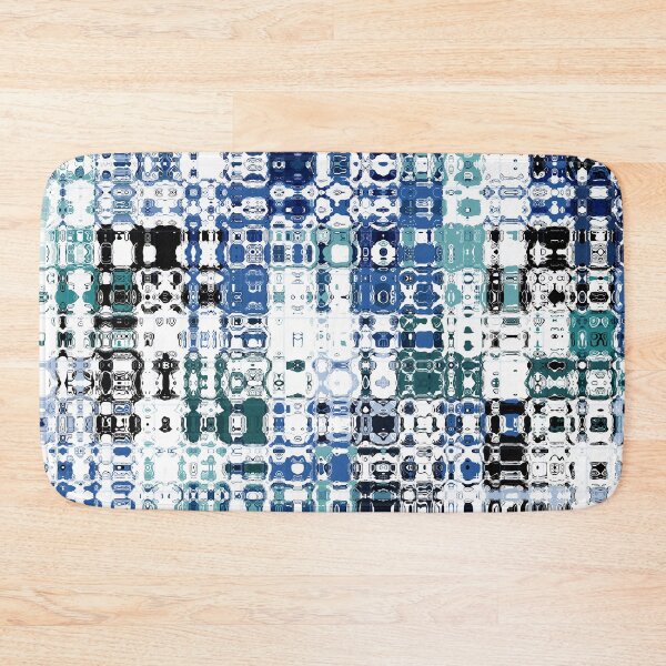 Item preview, Artistic and Creative Abstract Square and Tile Intricate Design Pattern in Blue designed and sold by Trevor Hirst.