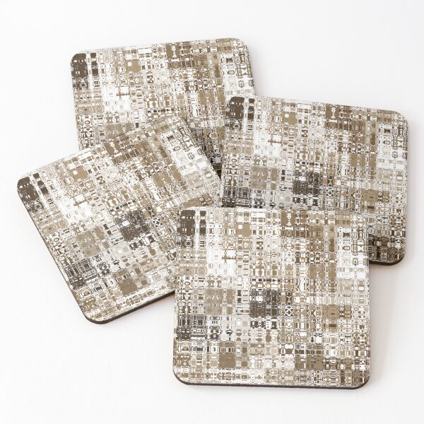 Item preview, Artistic and Creative Abstract Square and Tile Intricate Design Pattern in Brown designed and sold by Trevor Hirst.
