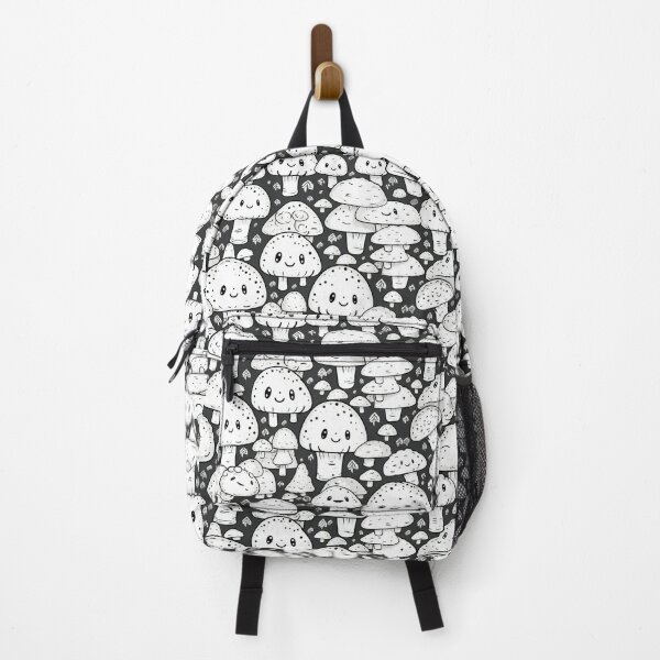 Item preview, Cute Seamless Mushroom Pattern, Black and White designed and sold by AdrianGrosu.