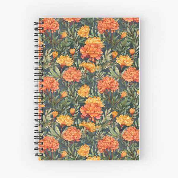 Item preview, Orange and Green Marigold Bloom Pattern designed and sold by sandy3105.
