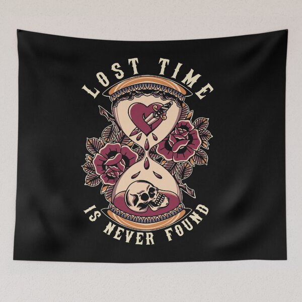 Item preview, Lost Time is Never Found, Neo Traditional, Old School Tattoo, Hourglass designed and sold by Proverbial Wisdom Design.