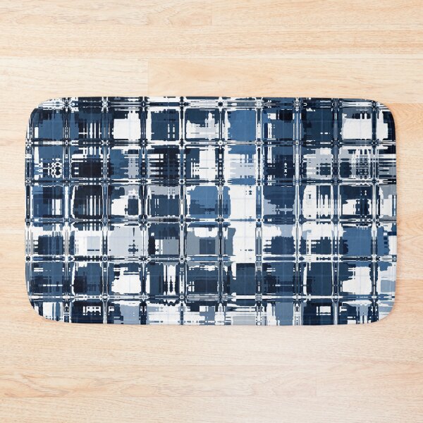 Item preview, Artistic and Creative Abstract Square and Tile Intricate Design Pattern in Blue designed and sold by Trevor Hirst.