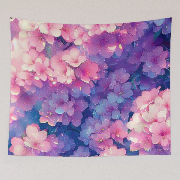 Item preview, Japan sakura cherry blossom glitch pattern designed and sold by TomFrontierArt.