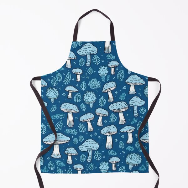 Item preview, Cute Blue Seamless Mushroom Pattern designed and sold by AdrianGrosu.