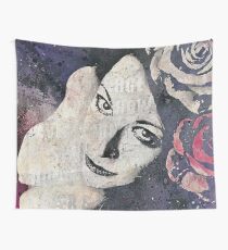 Sick On Sunday: Violet (pin up with roses graffiti portrait) Wall Tapestry
