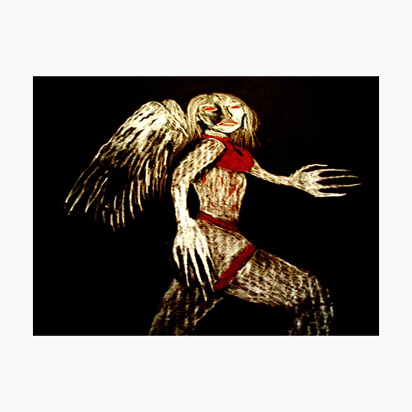 angel with scabbed wings Photographic Print