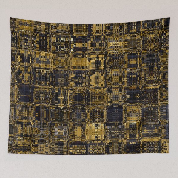 Item preview, Artistic and Creative Abstract Square and Tile Intricate Design Pattern in Gold designed and sold by Trevor Hirst.