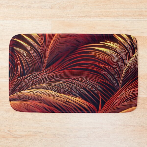 Item preview, Red and amber seamless feathers pattern designed and sold by TomFrontierArt.