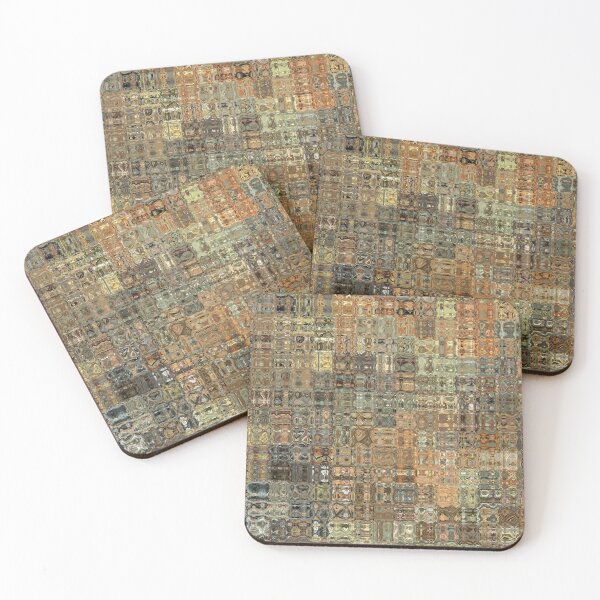 Item preview, Artistic and Creative Abstract Square and Tile Intricate Design Pattern in Browns designed and sold by Trevor Hirst.