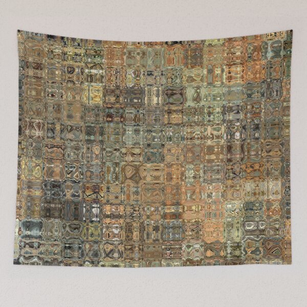 Item preview, Artistic and Creative Abstract Square and Tile Intricate Design Pattern in Browns designed and sold by Trevor Hirst.