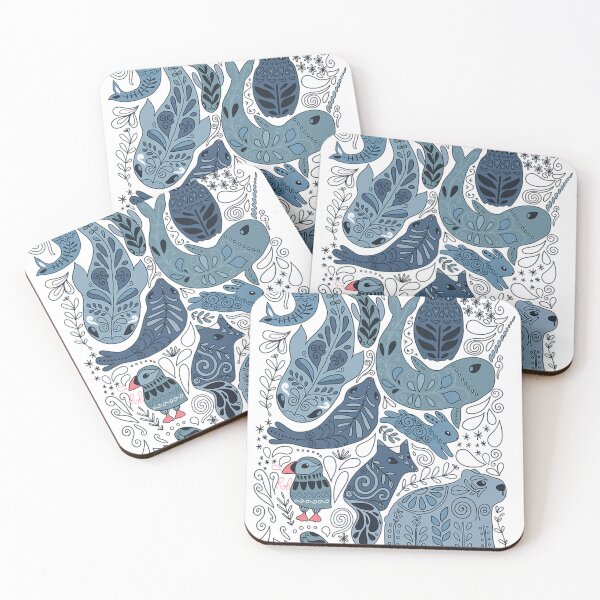 Item preview, Arctic animals. Narwhal, polar bear, whale, designed and sold by ClosetRossmar.