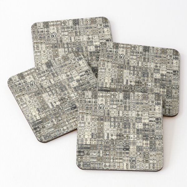 Item preview, Artistic and Creative Abstract Square and Tile Intricate Design Pattern in Beige designed and sold by Trevor Hirst.