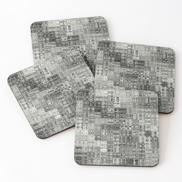 Item preview, Black and White Artistic and Creative Abstract Square and Tile Intricate Design Pattern designed and sold by Trevor Hirst.