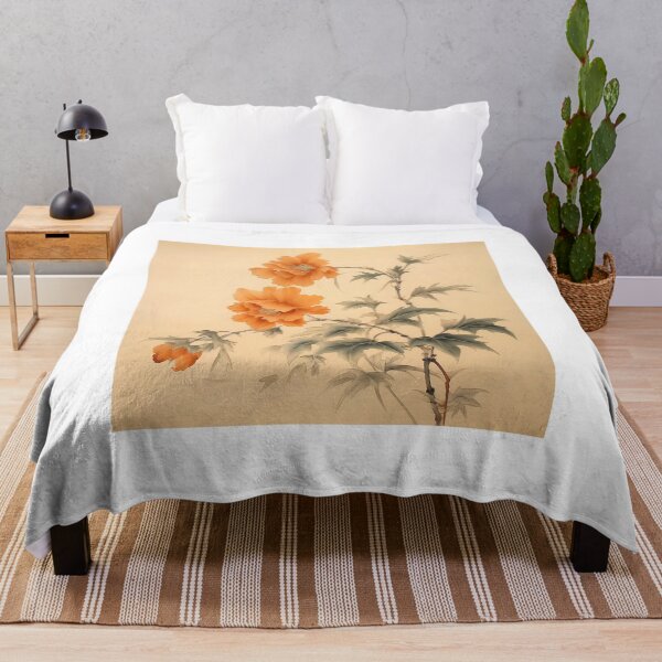 Item preview, Light Orange Flower Classic Japanese Painting  designed and sold by redstar19.