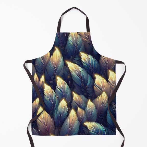 Item preview, Sapphire gold feathers pattern designed and sold by TomFrontierArt.