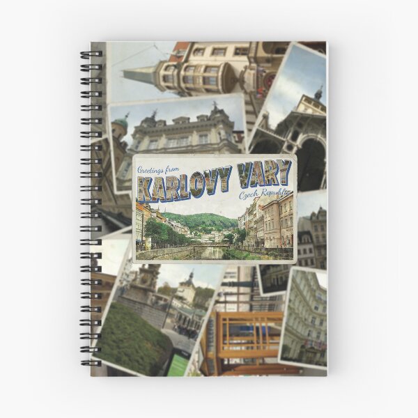 Item preview, Greetings from Karlovy Vary in Czech Republic Vintage style retro souvenir designed and sold by DeveloperProp0.