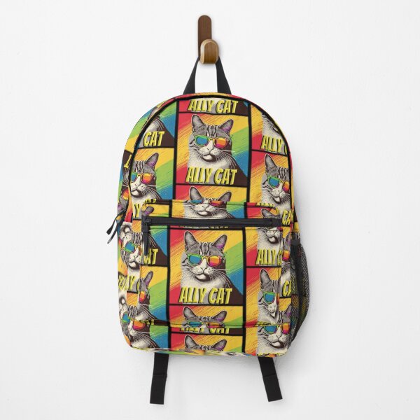 Item preview, Ally Cat: Gay Pride Alley Cat designed and sold by Bug & Brush.