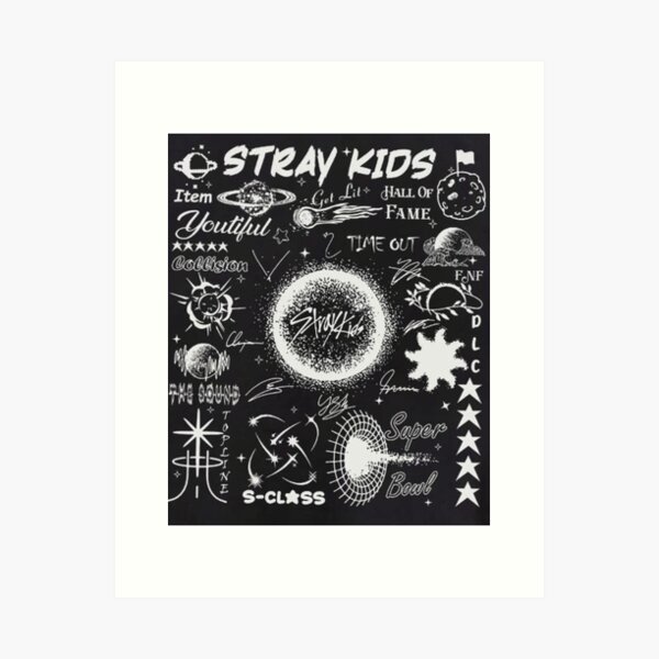 Vista previa del artículo con la obra «Stray Kids títulos de canciones clase s 5 estrellas álbum poster logo skz kpop», diseñado y vendido por Kpop-Noona.