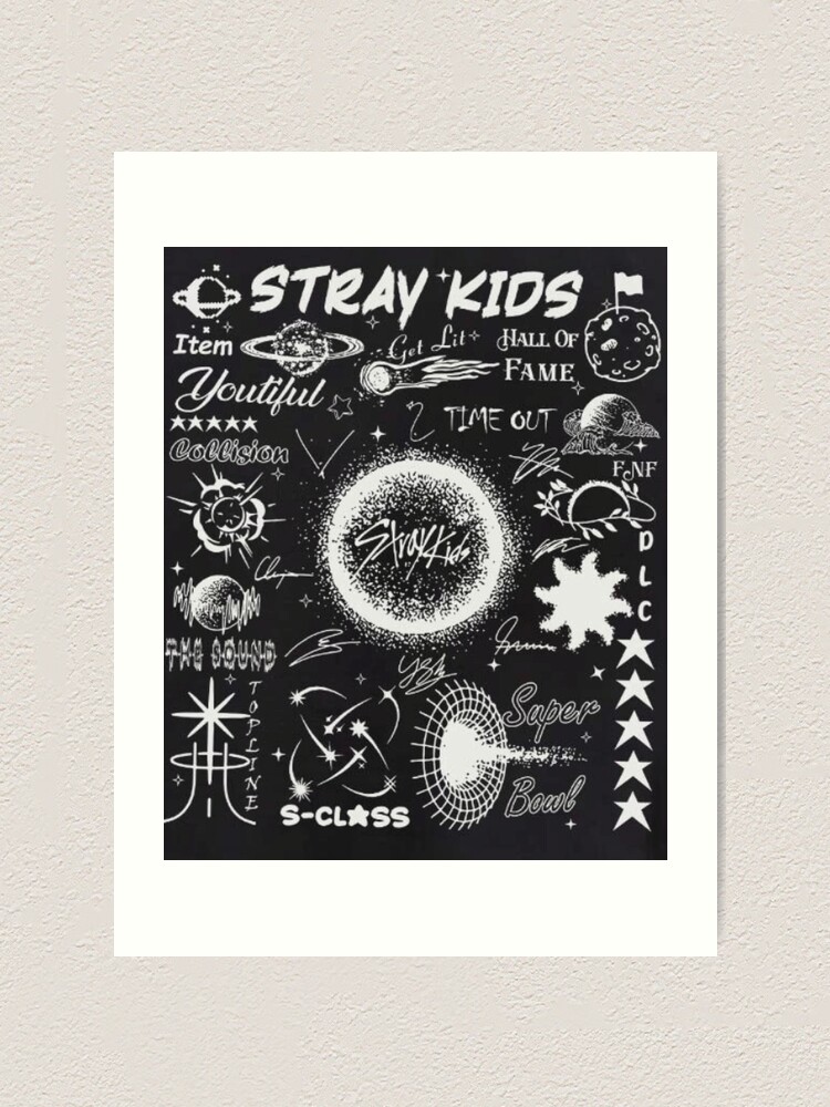 Stray Kids song titles s class 5 star album poster logo skz kpop  Art  Print for Sale by Kpop-Noona