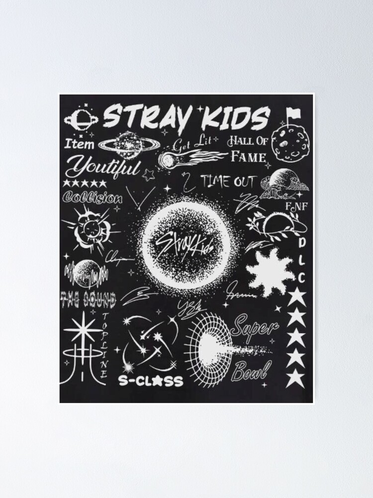 Stray Kids song titles s class 5 star album poster logo skz kpop  Poster  for Sale by Kpop-Noona