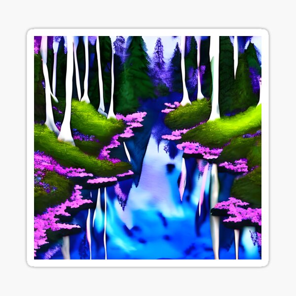 Item preview, Violet Serenity: Art Featuring Reflective Waters and Lavender Colored Blossoms - Unique Rare Image designed and sold by Bridie  OBrien.