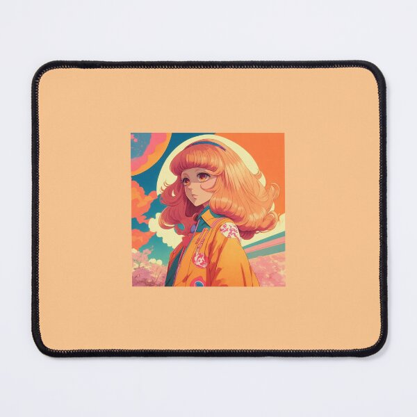 Item preview, Aesthetic retro 70s anime girl designed and sold by InkStation24.