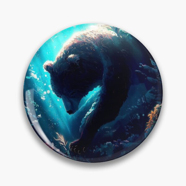 Item preview, Diving bear in the fantasy under water world  designed and sold by TomFrontierArt.