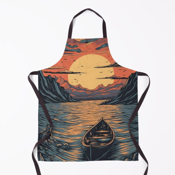 Item preview, Hyper-Detailed Canoe on the Lake Art Print designed and sold by aigcx.