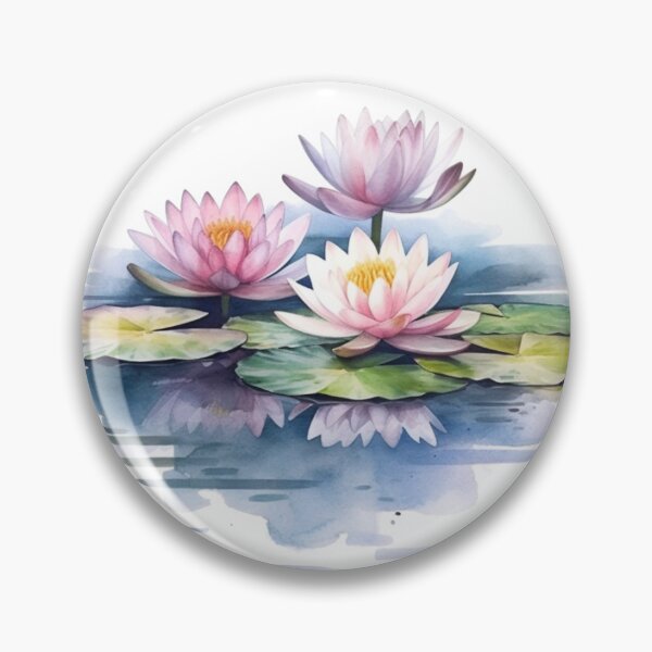 Item preview, Tranquil Serenade: Lily Flowers and Lily Pads in Watercolor designed and sold by Project-Firefly.