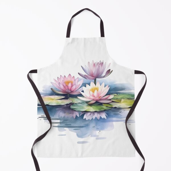 Item preview, Tranquil Serenade: Lily Flowers and Lily Pads in Watercolor designed and sold by Project-Firefly.