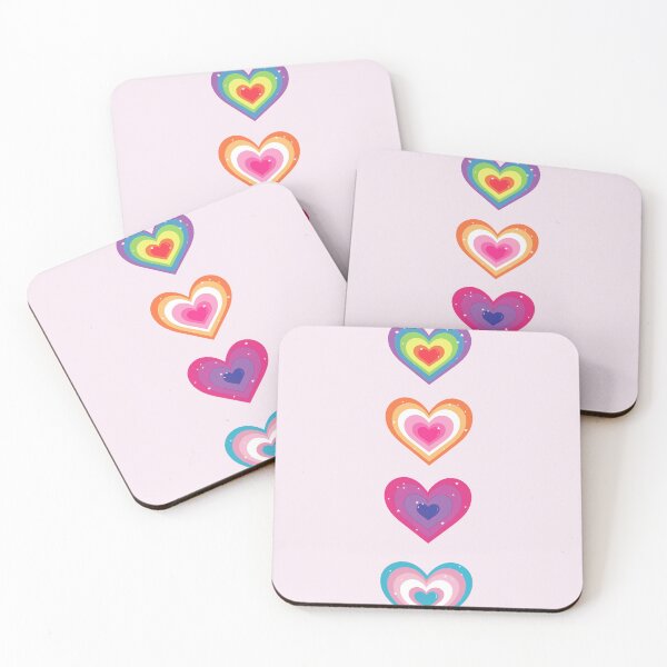 Item preview, LGBT Flag Colors Colours Hearts  designed and sold by shopcosmiclatte.