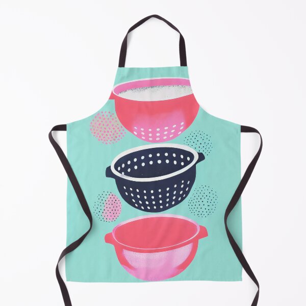 Item preview, Vibrant Pink Colanders Retro Poster Kitchen designed and sold by PinkNomad.