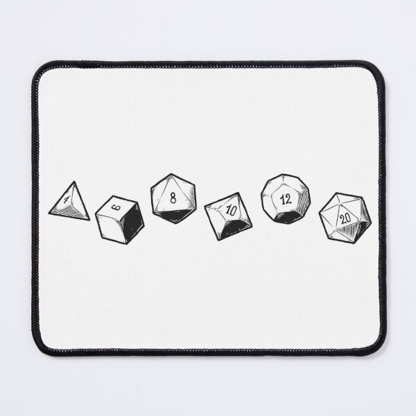 Item preview, DnD dice row - black designed and sold by Madam-G-Art.