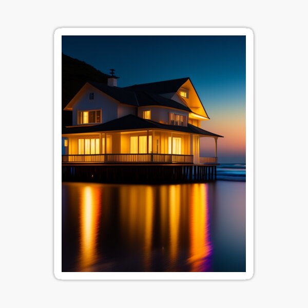 Beach House 1 Sticker