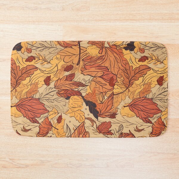 Item preview, Hand-Drawn Autumn Leaves: Windswept Seamless Pattern in Warm Hues designed and sold by stateofhuman.