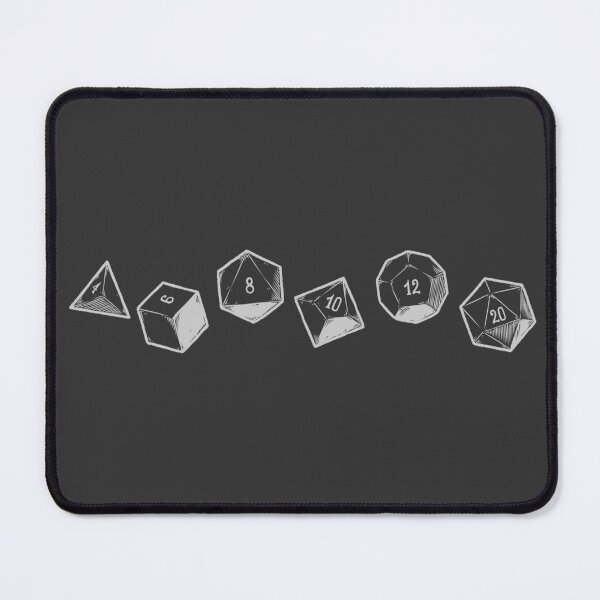 Item preview, DnD dice row - white designed and sold by Madam-G-Art.