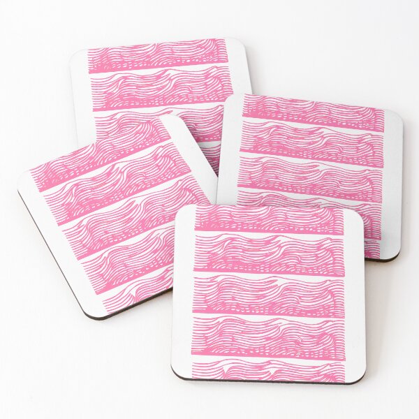 Item preview, Pink Wave Abstract Retro Poster Living Room designed and sold by PinkNomad.