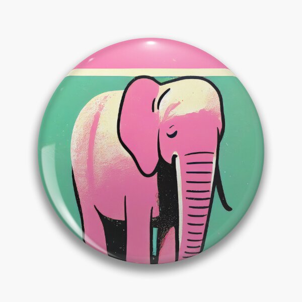 Artikelvorschau, Playful Elephant Retro Poster Living Room entworfen und verkauft von PinkNomad.