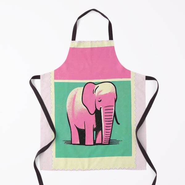 Aperçu de l'œuvre Playful Elephant Retro Poster Living Room créée et vendue par PinkNomad.