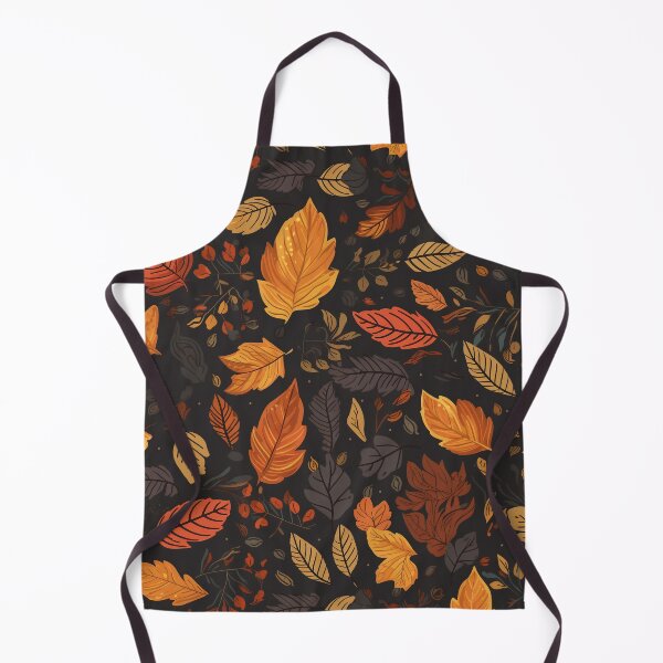 Item preview, Autumn's Nightfall: Hand-Drawn Windswept Leaves on a Dark Seamless Pattern designed and sold by stateofhuman.