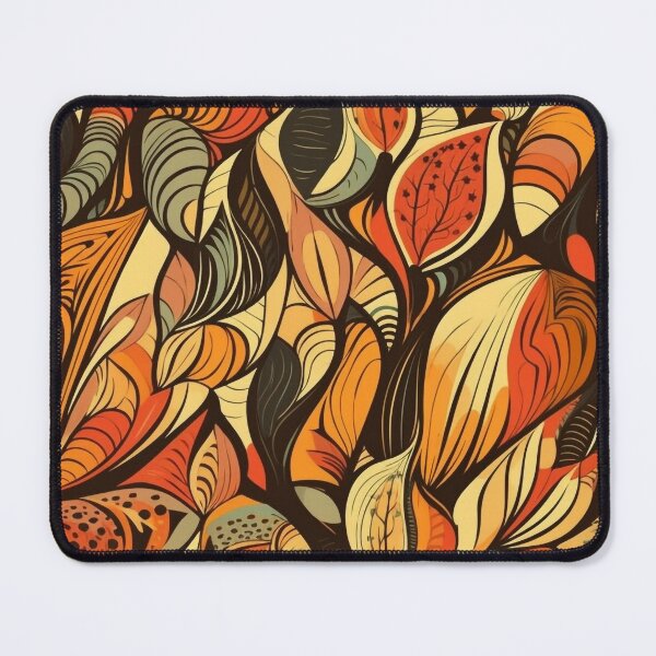 Item preview, Modern Art Meets Fall: Abstract Leaf Pattern in Warm Tones designed and sold by stateofhuman.