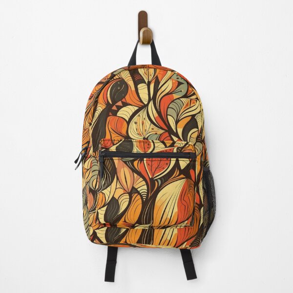 Item preview, Modern Art Meets Fall: Abstract Leaf Pattern in Warm Tones designed and sold by stateofhuman.