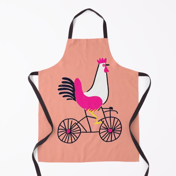Item preview, Rooster's Bicycle Retro Poster Adventure Through Whimsy designed and sold by PinkNomad.